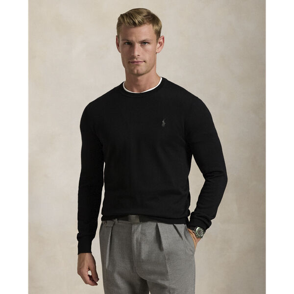 Slim Fit Washable Wool Crewneck Sweater