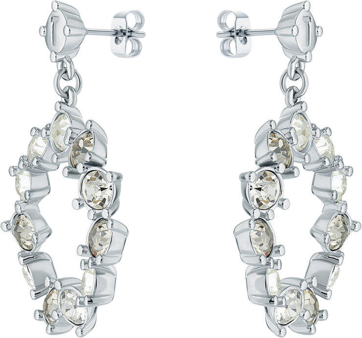 CRISSTY Large Crystal Hoop Drop ear