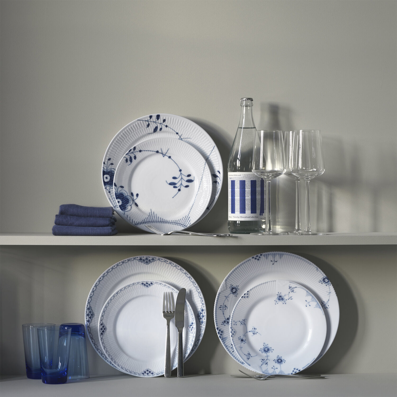 Bl&aring; Mega Riflet 2-pak Tallerkner 27cm no 2