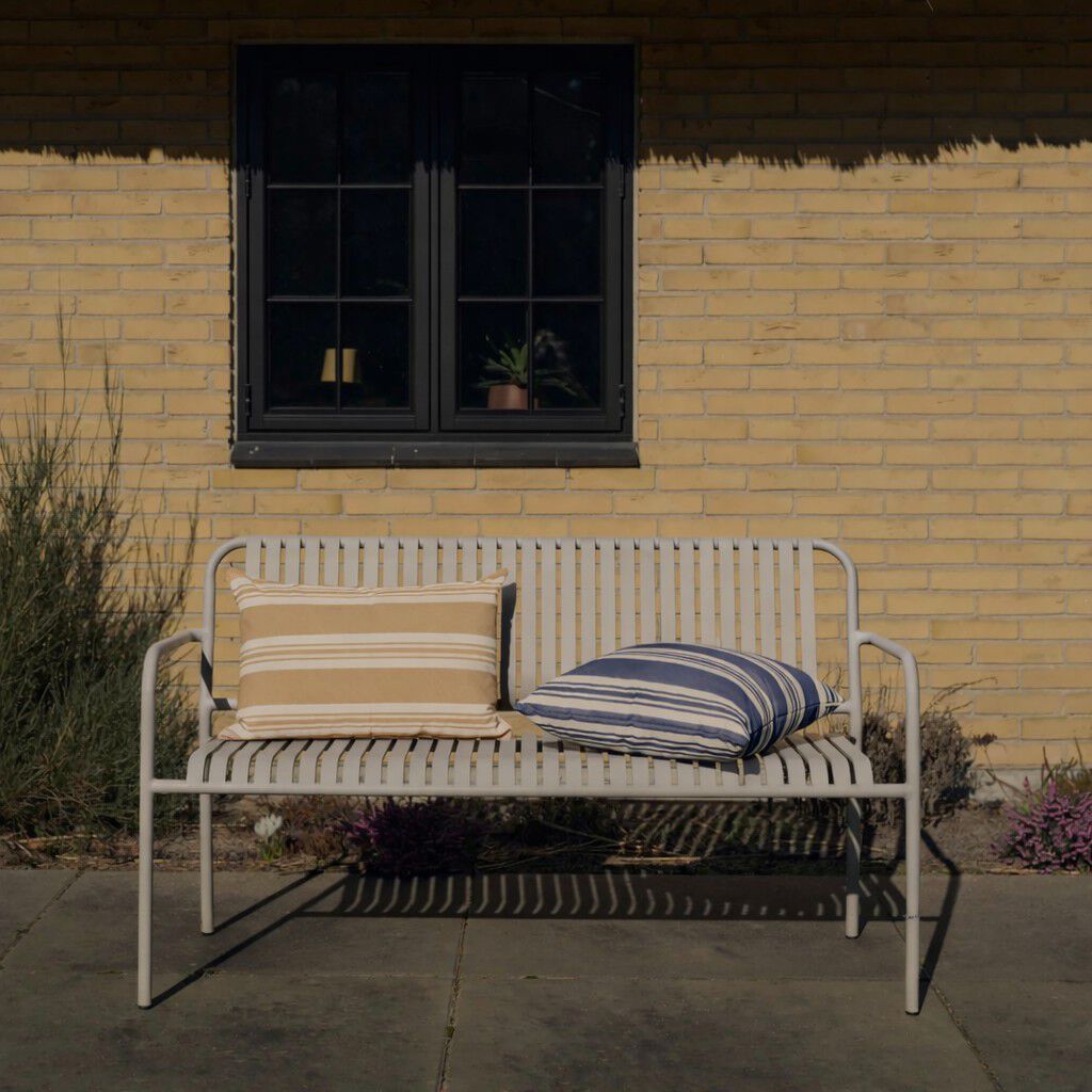 Fossflakes utomhuskudde 40x60 cm. Beige randig