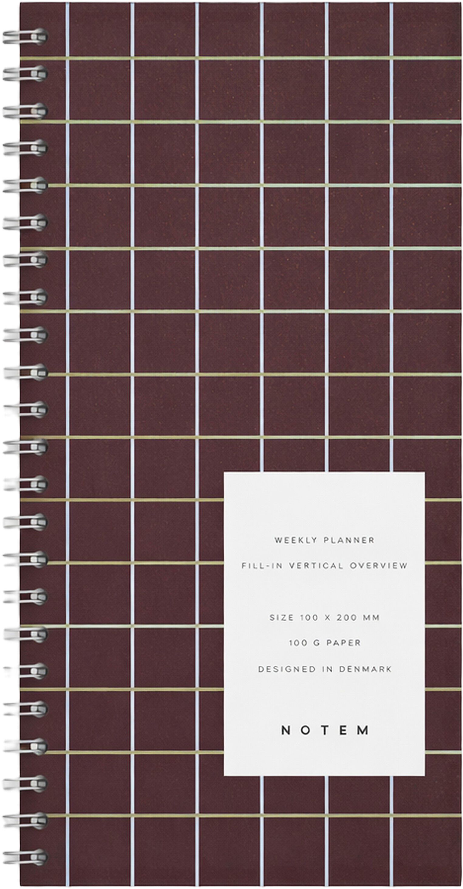 LUCA Weekly wireplanner, Black Check