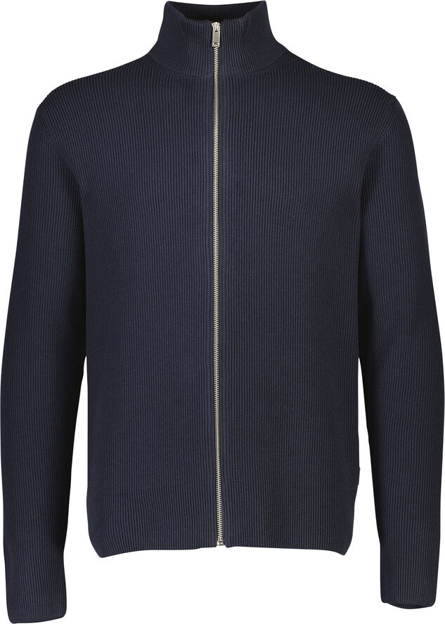 Knitted zip cardigan