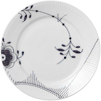 Black Fluted Mega 22 cm tallrik dekor nr. 2