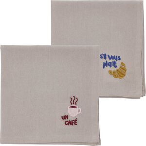 Tygservetter 40x40 Bistro 2 st Coffee brown