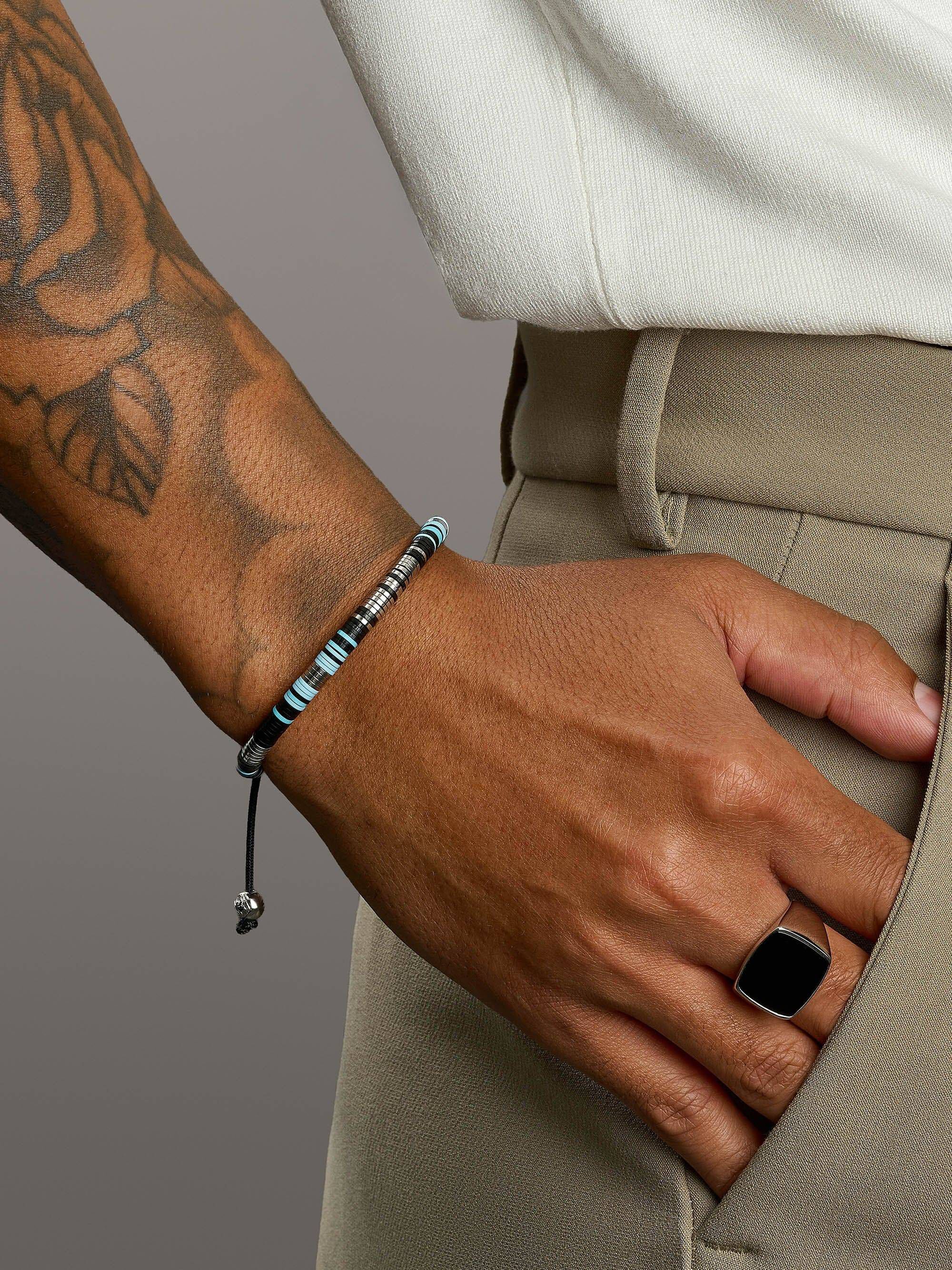 Blue Eclipse Disc Bracelet