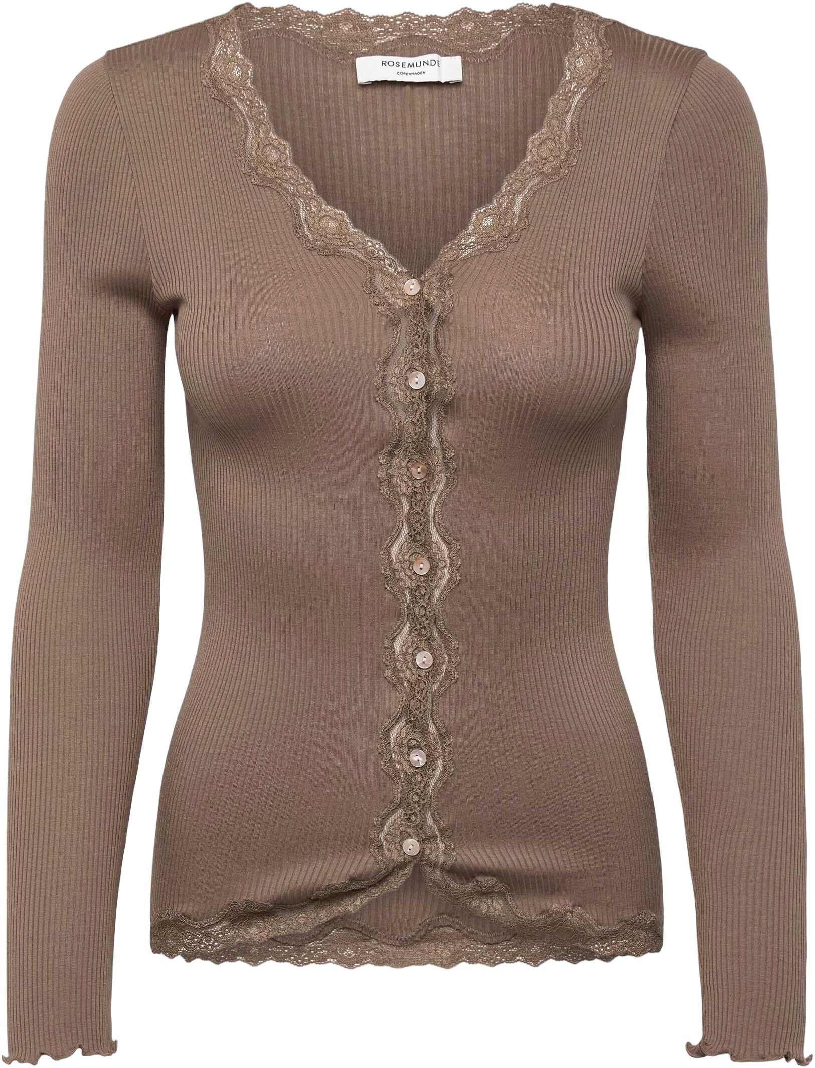 RWBabette Silk LS V-neck Lace Cardigan
