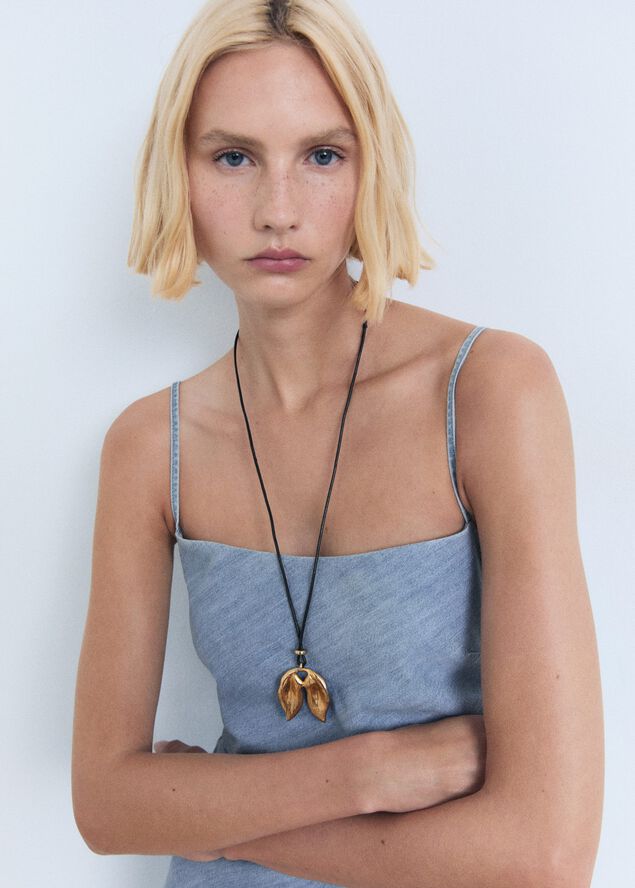 Denim midi-dress