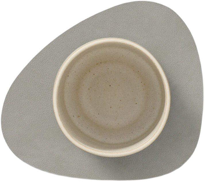 GLASS MAT CURVE (11x13cm) NUPO light grey