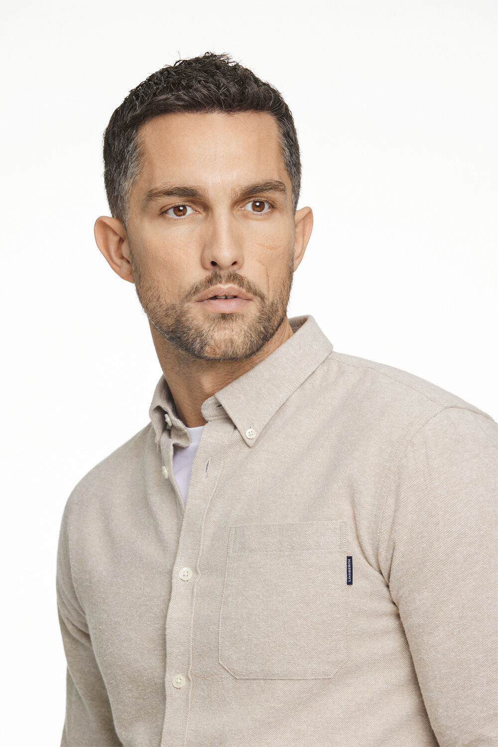 Brushed twill shirt L/S