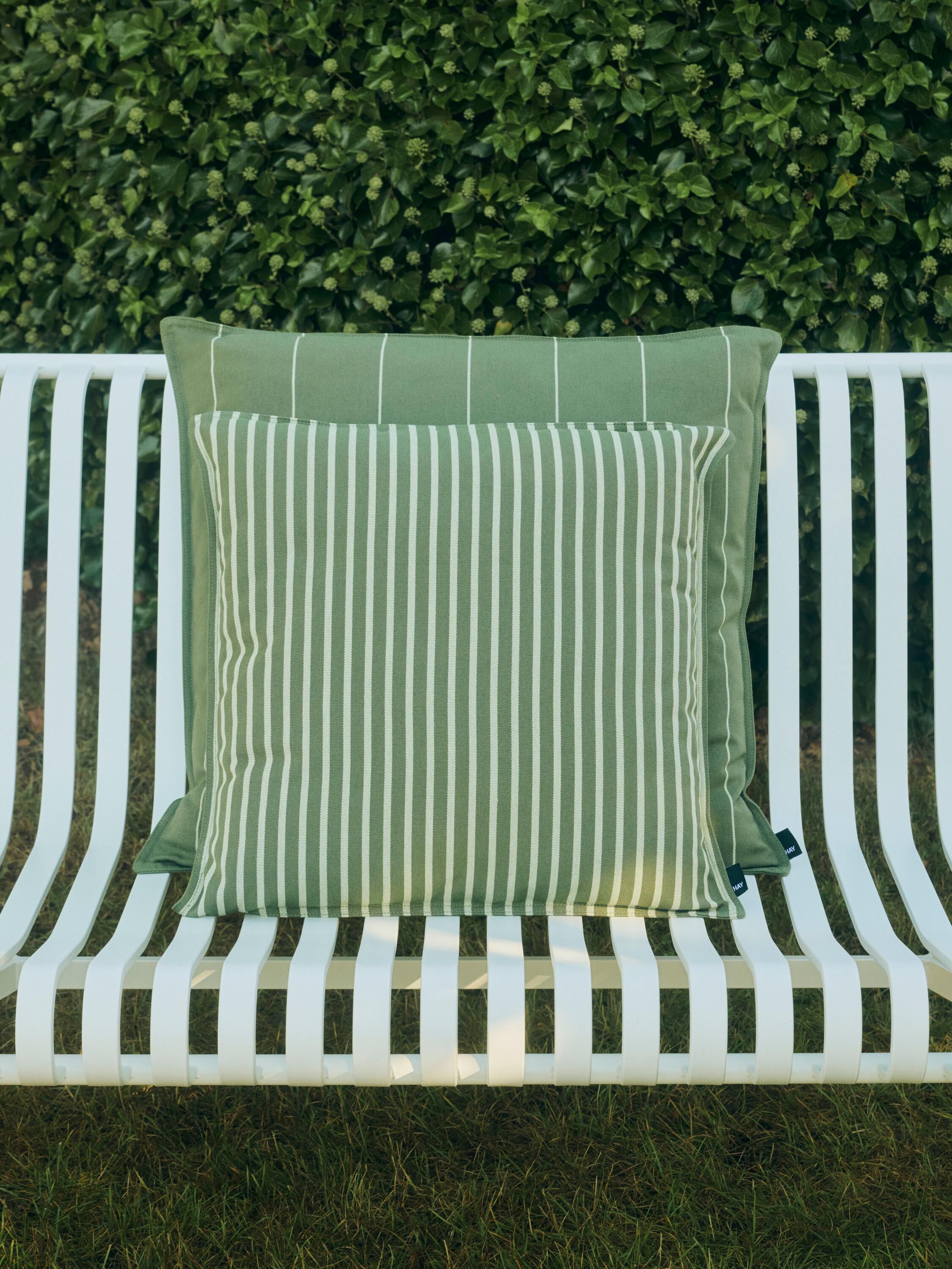 Terrazza Cushion-50 x 50-Olive bold stripe