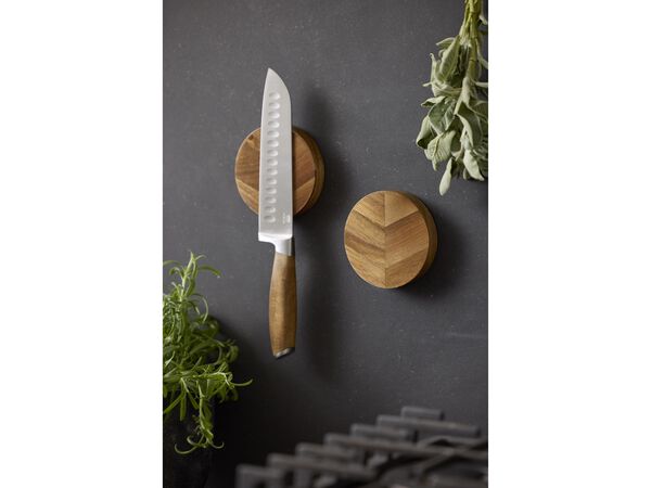 Knivmagnet 9 x 2 cm 2 st Akaciaträ