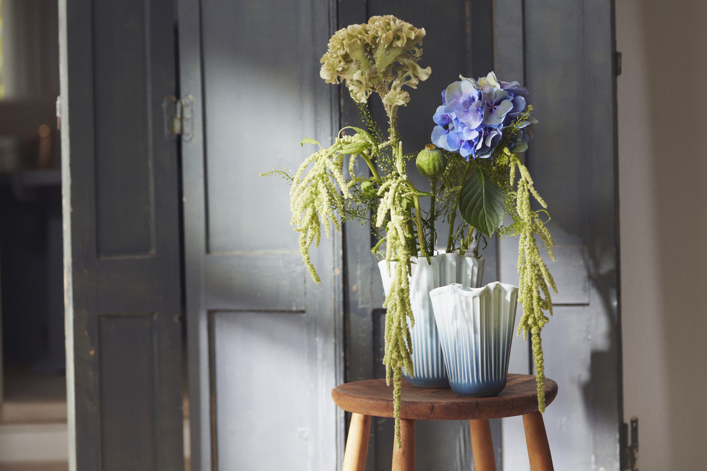 Hammersh&oslash;i Unfold Vase H16. 5 cm bl&aring;