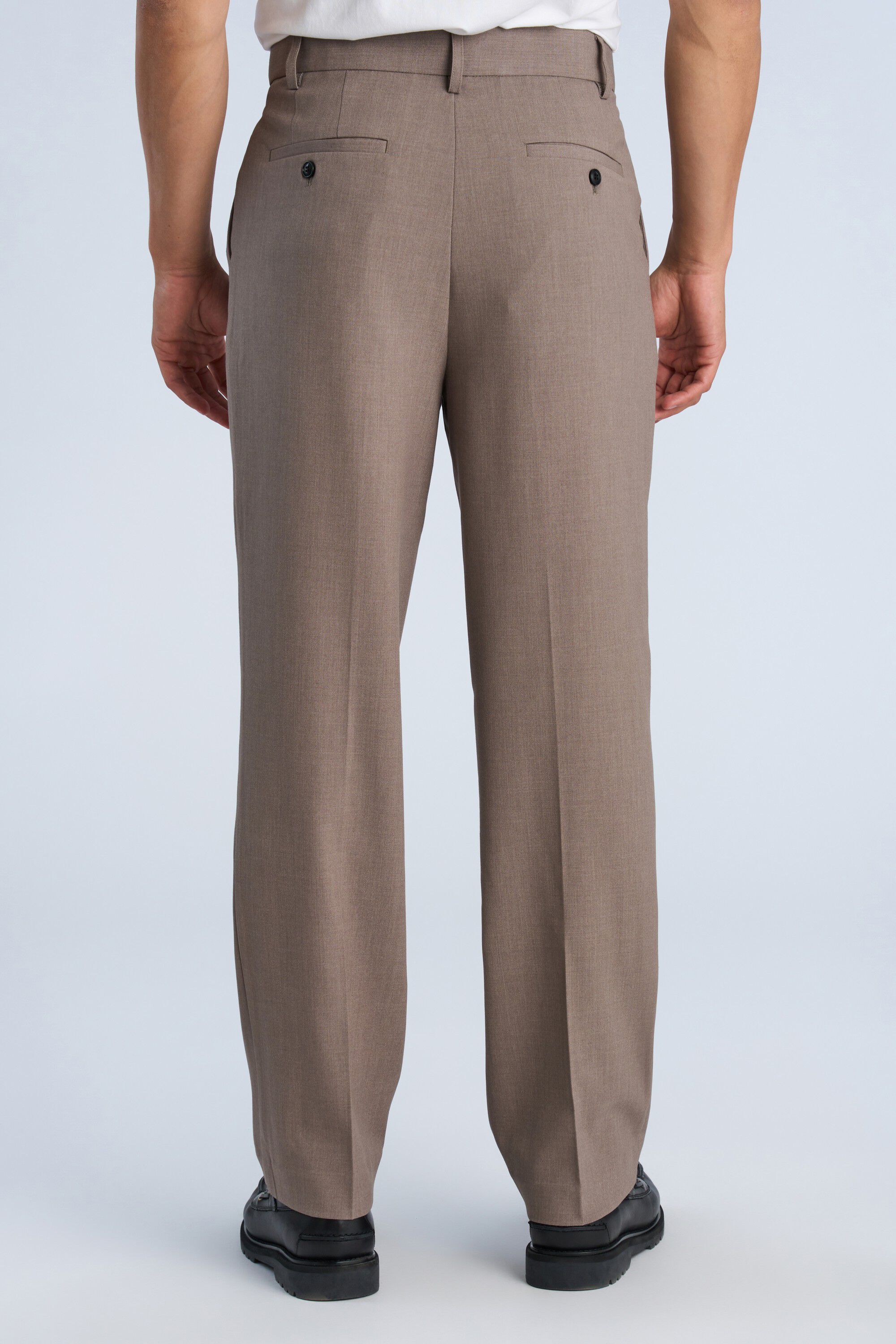 Relaxed pleated formal pants