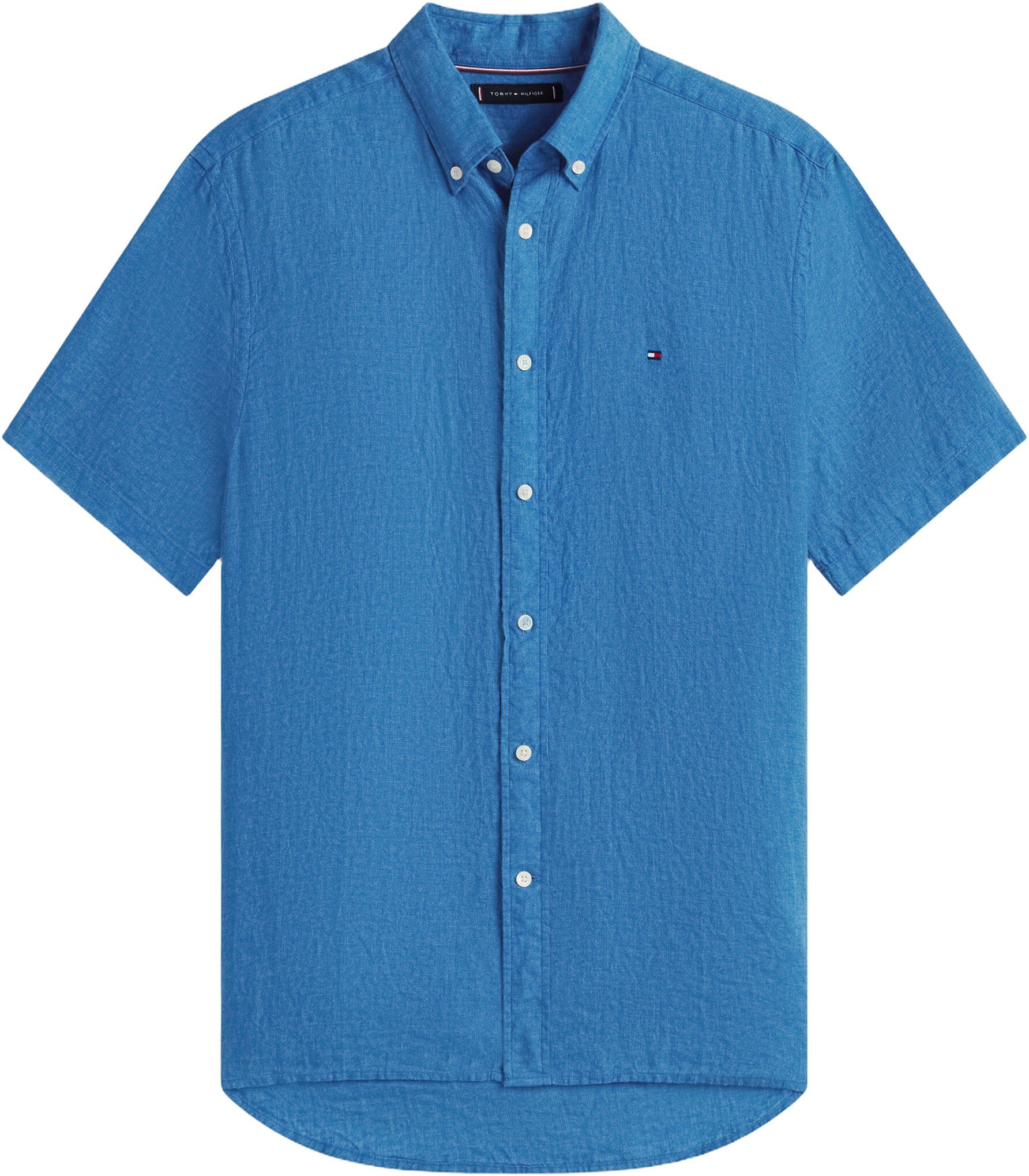 Regular Fit Washed Linen Short Sleeve Shirt