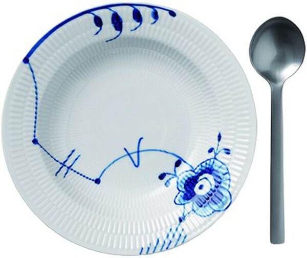 Blue Fluted Mega djup 21 cm tallrik