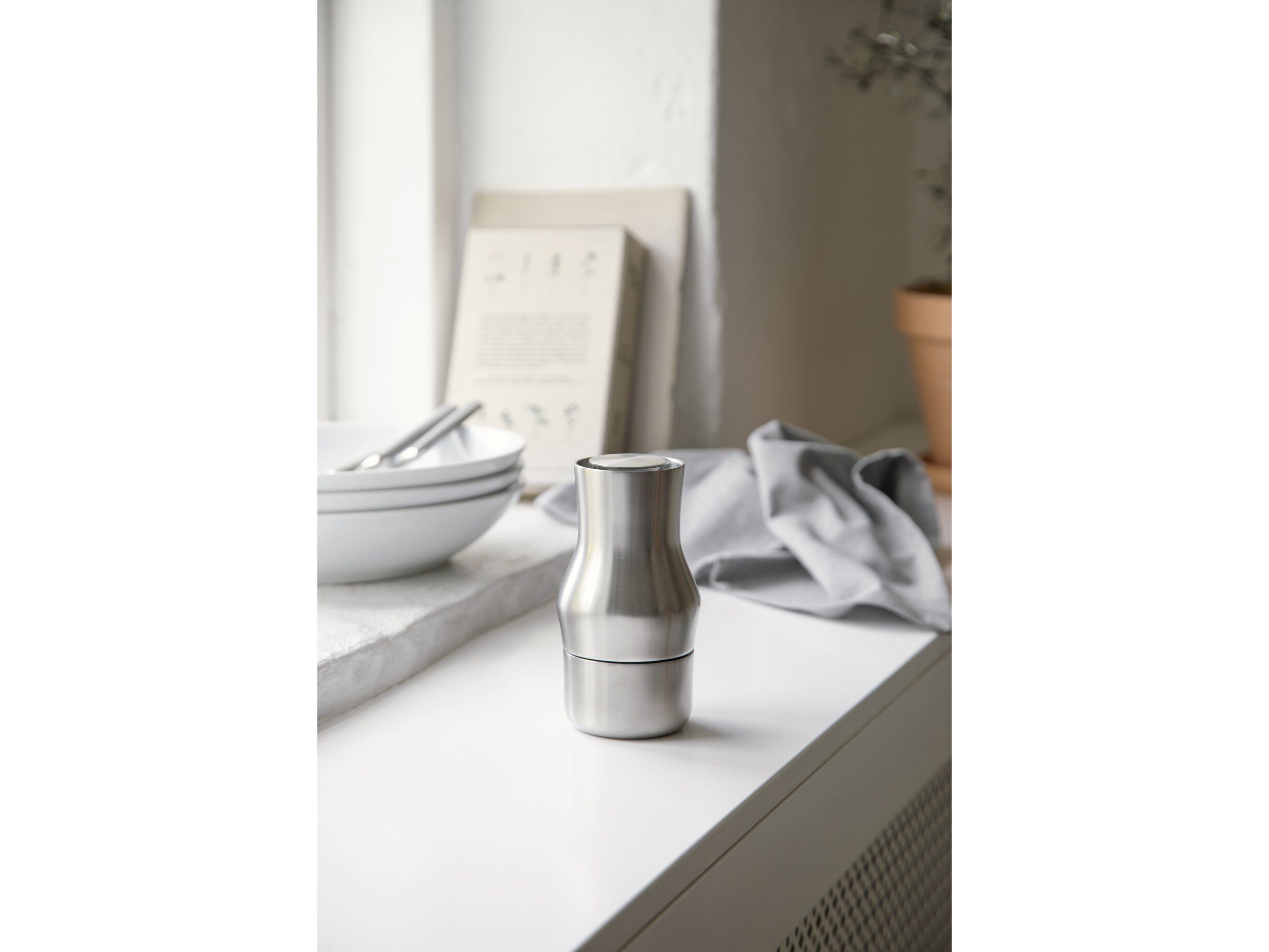 Kvarn Dorotea 14 cm Matt st&aring;l