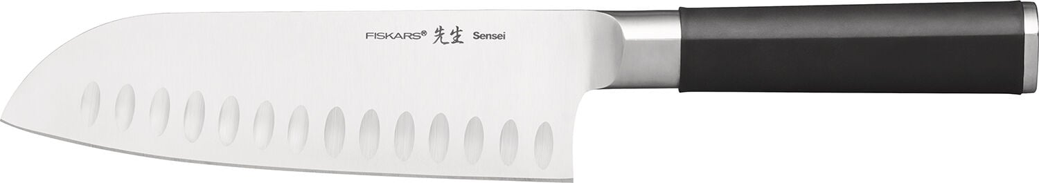 SENSEI SANTOKUKNIV M/LUFTSK&AElig;R 16,5CM