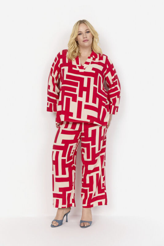 Curvy WA-ALVA 1 Bluse R&oslash;d