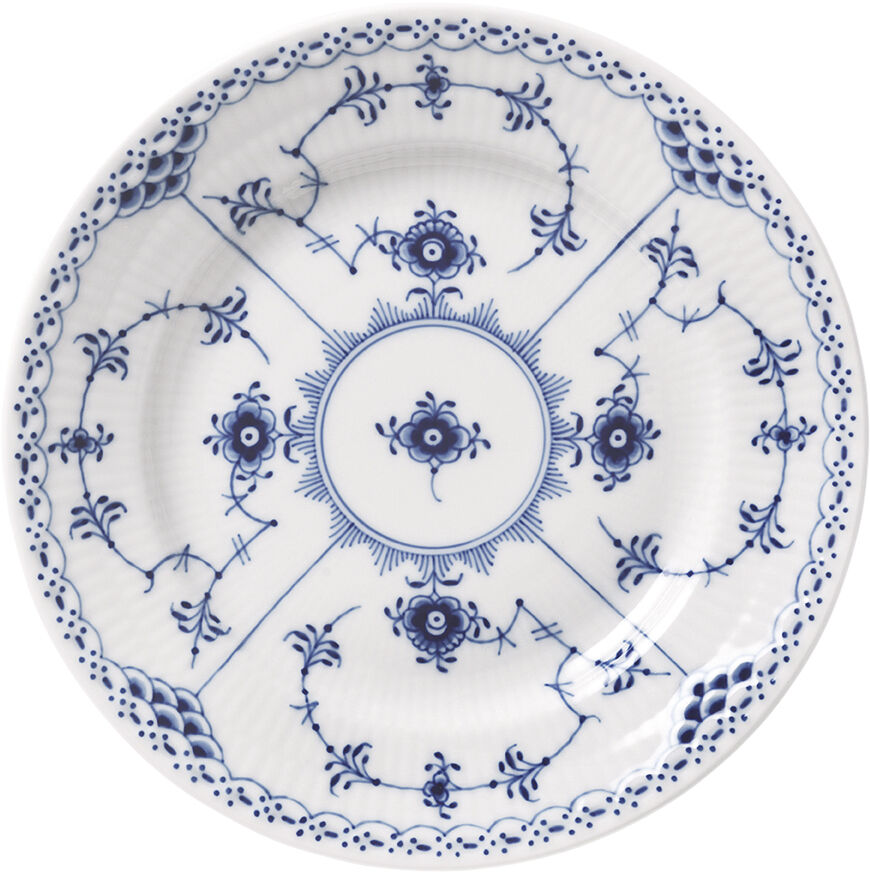 Blue Fluted Half Lace