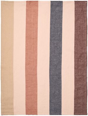 Hale Tea Towel - Cashmere/Mocha/Indigo Blue