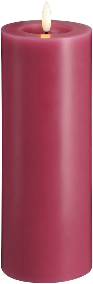 Moods & More - LED Pillar Candles, Silk, Melted, Vintage rose, 74x200