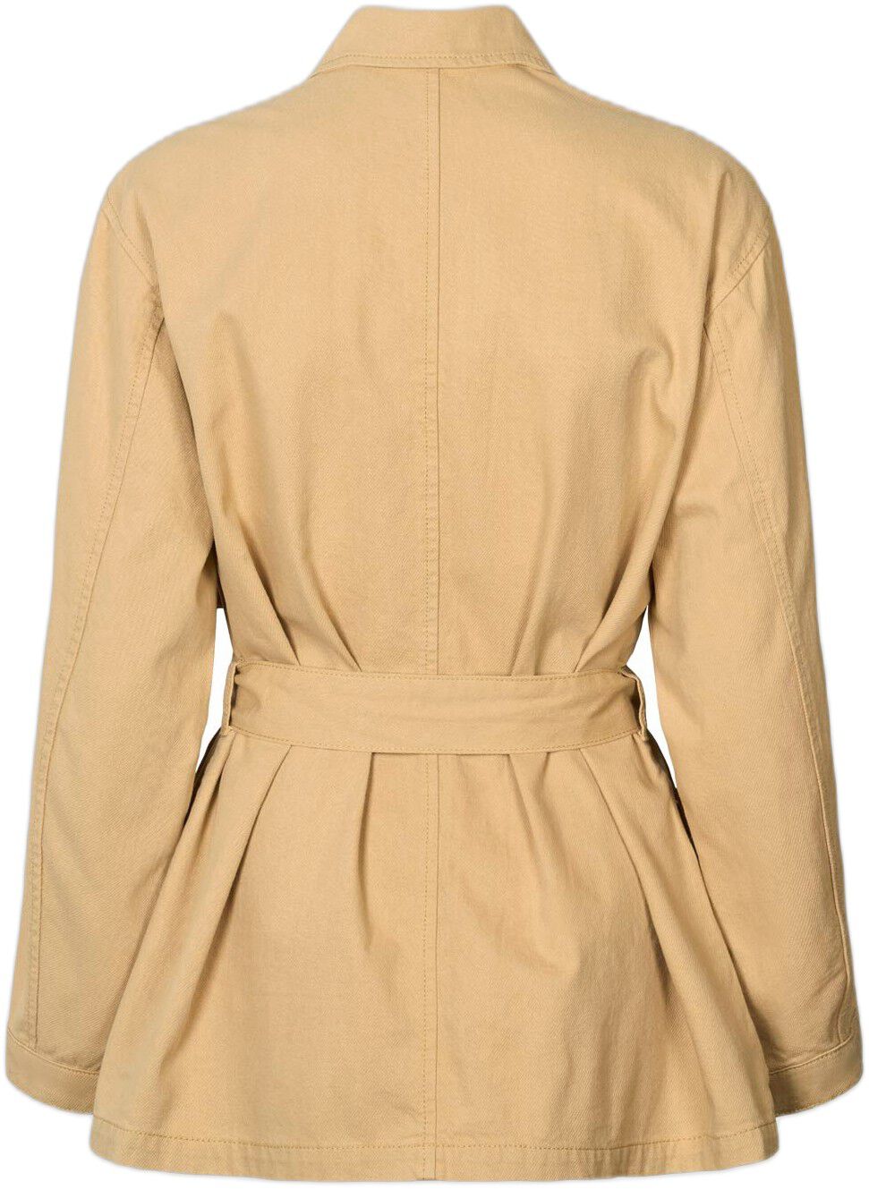 Texture canvas belted jacket - Sien