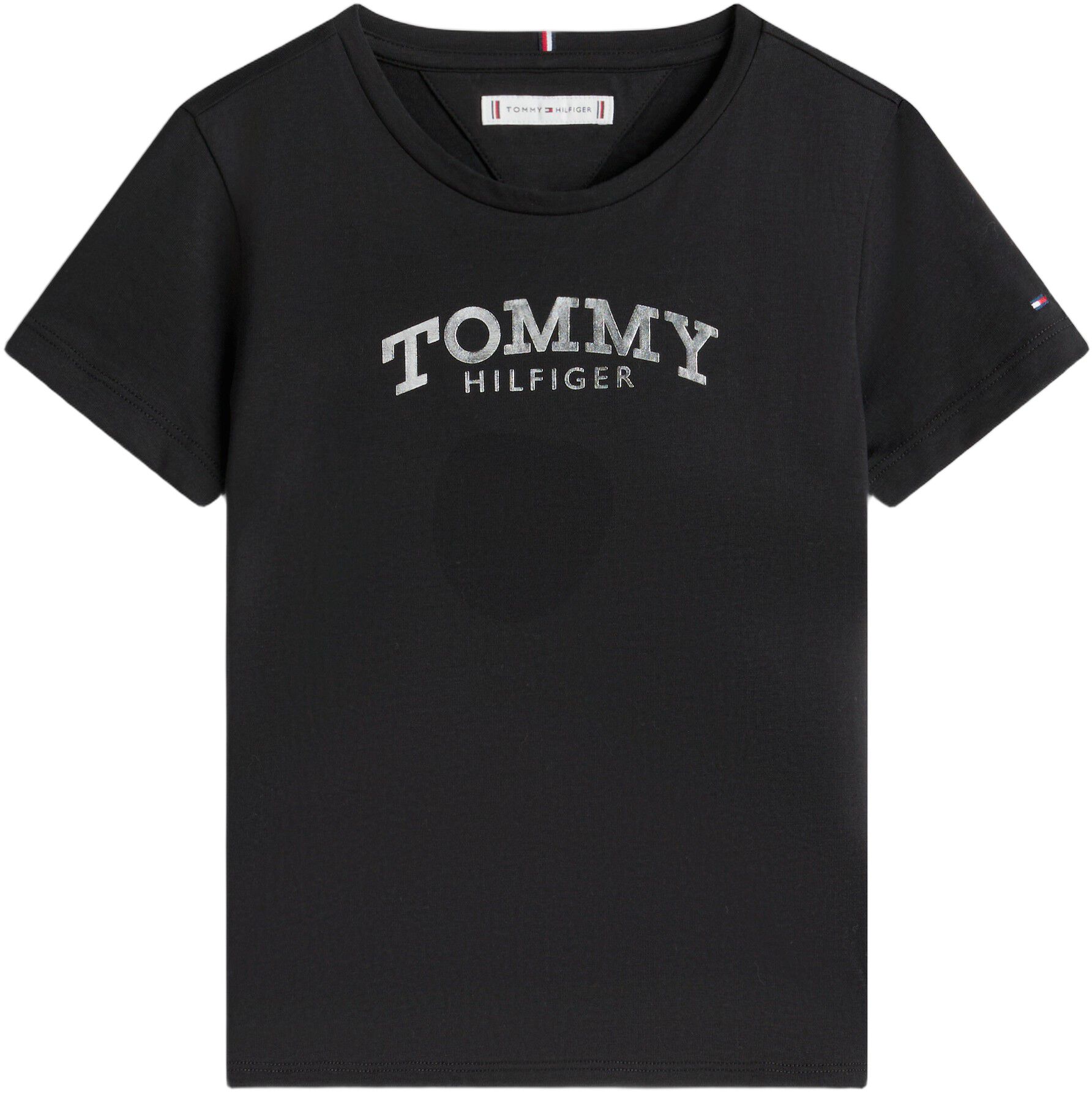 Metallic Logo Slim Crew Neck T-Shirt