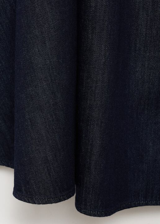 Flared denim skirt