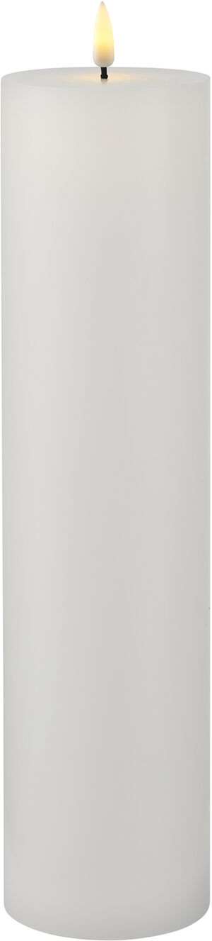 Sille Genopladelig, Ø7,5xH30cm, Hvid