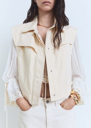 Denim effect vest