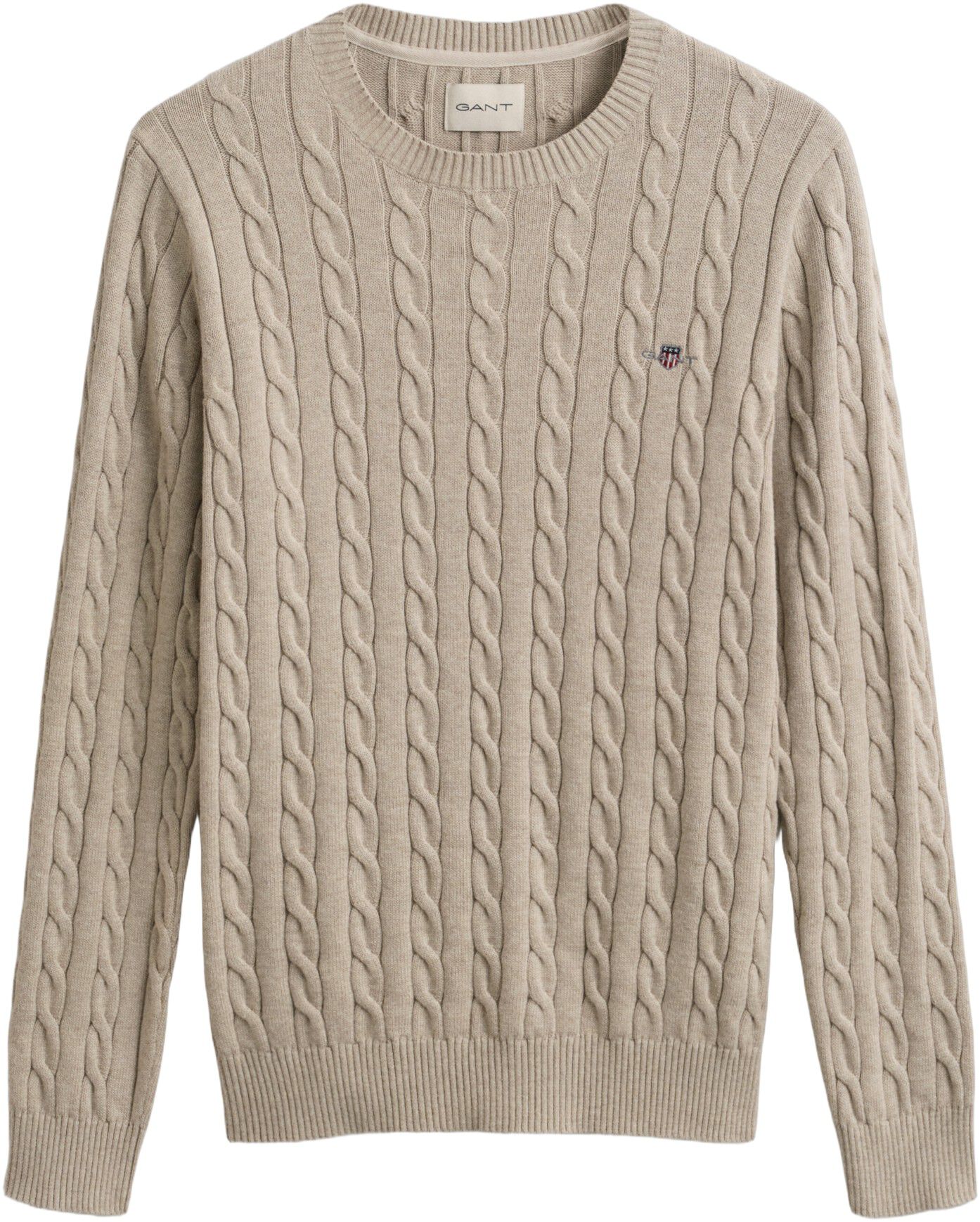 COTTON CABLE C-NECK