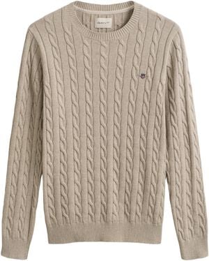 COTTON CABLE C-NECK