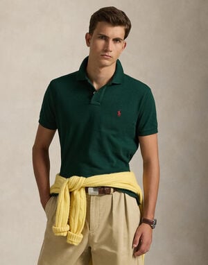Custom Slim Fit Mesh Polo Shirt