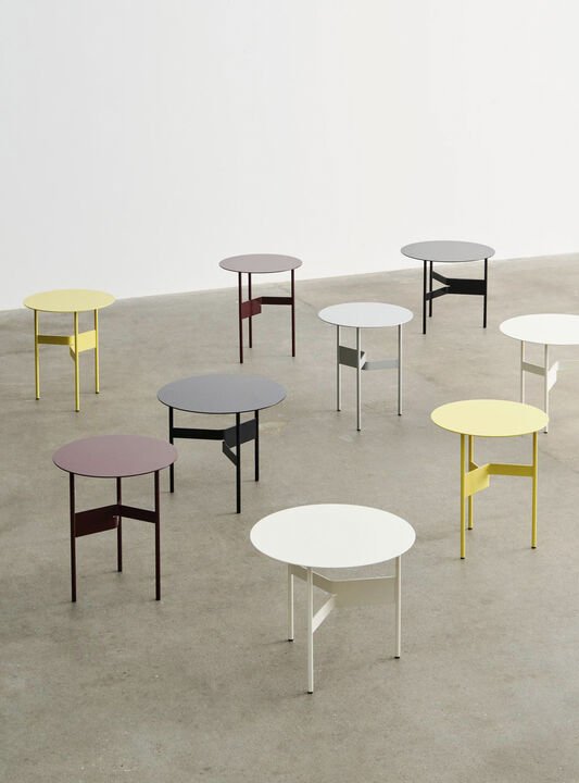 Shim Coffee Table-Ø45 x H51-Bordeau