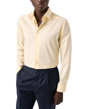 This elegant solid m&eacute;lange shirt of
