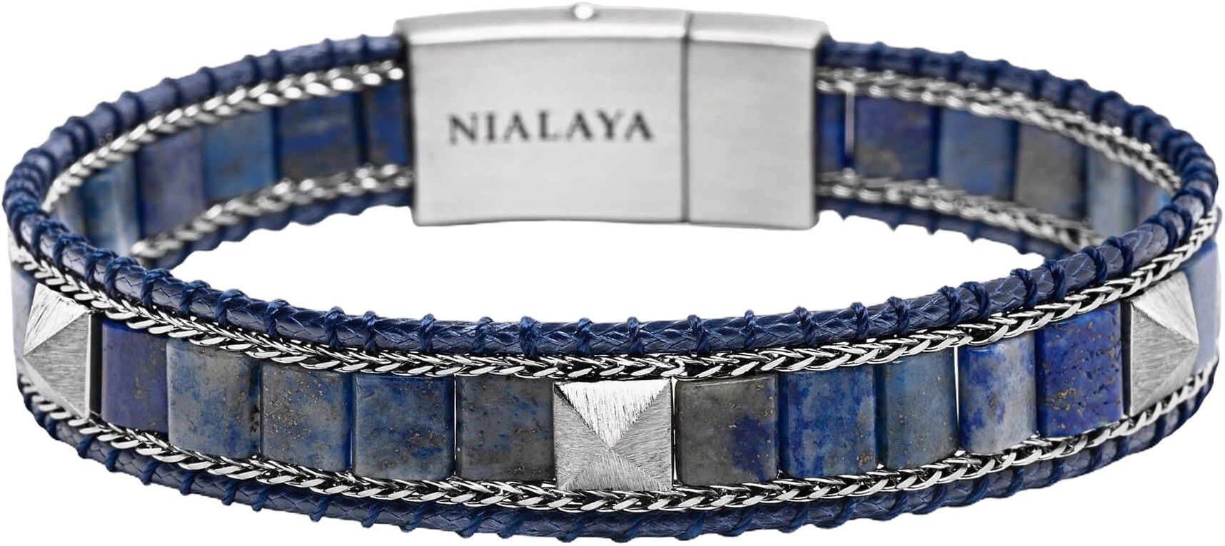 Blue Lapis Stud Bracelet