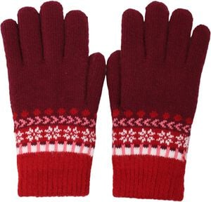 Danechestnut Gloves Dk Bordeaux JAQUARD