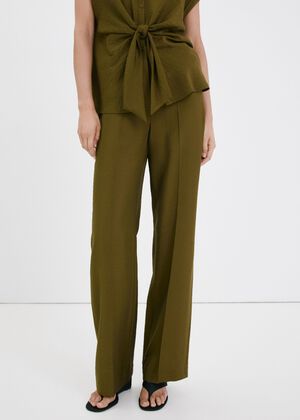 Straight mid-rise trousers