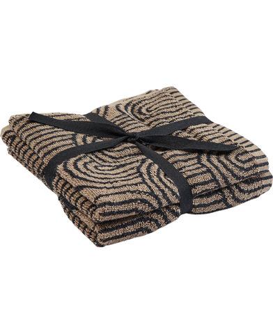 swirl towel J326 col. 02 camel/black 40x60