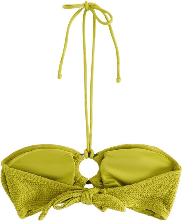 Krøllet bandeau bikinioverdel