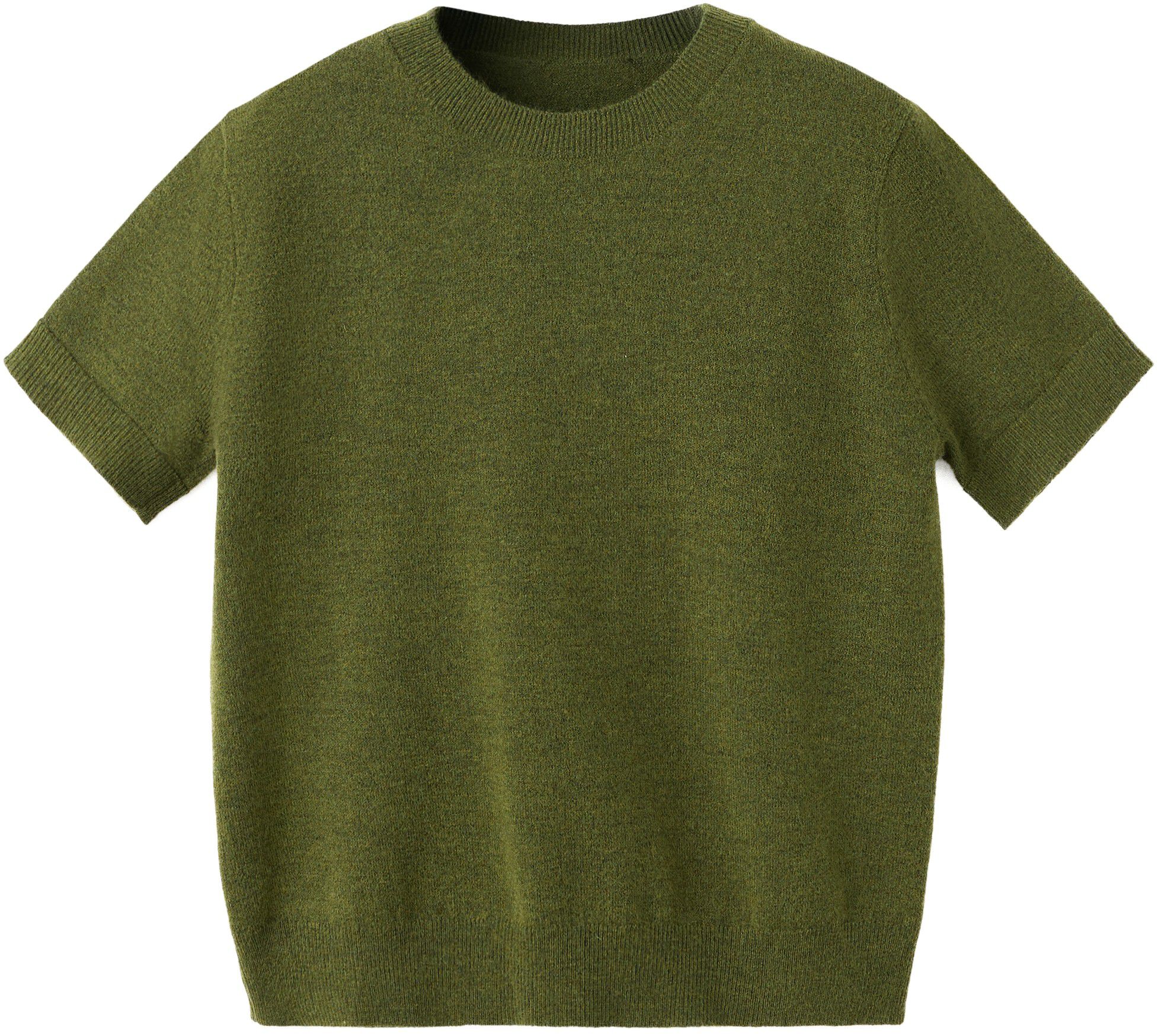 Short-sleeved knitted sweater