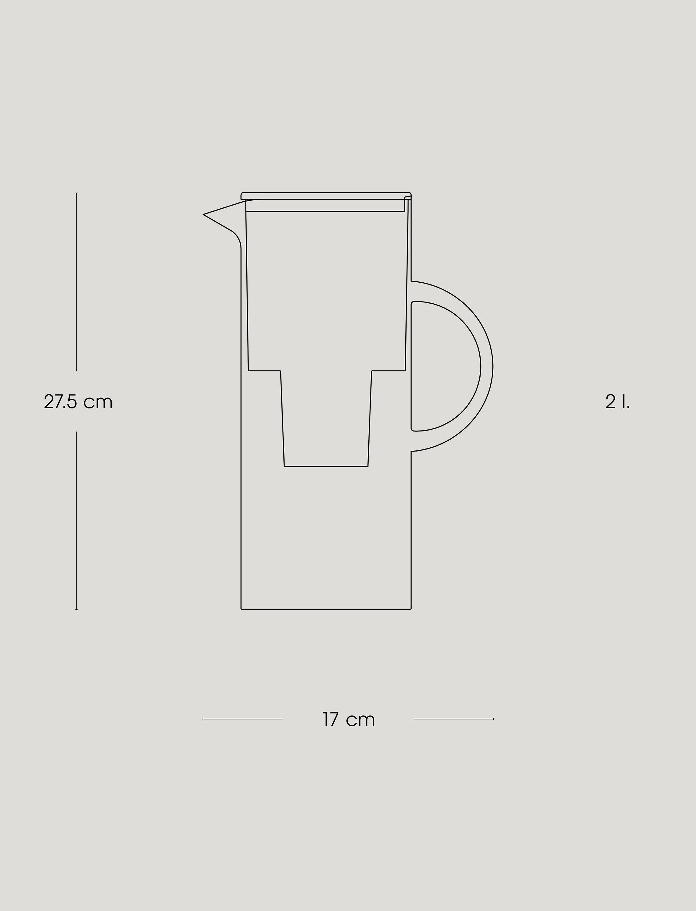 EM77 kanna med vattenfilter 2 l. blue