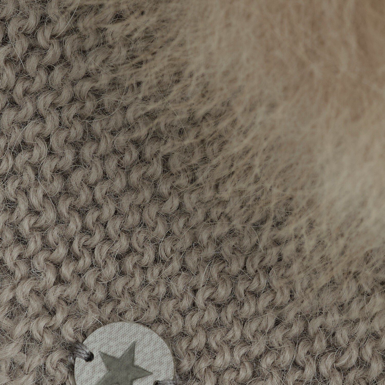 Bonnet Wool Knit Alpaca Pompom