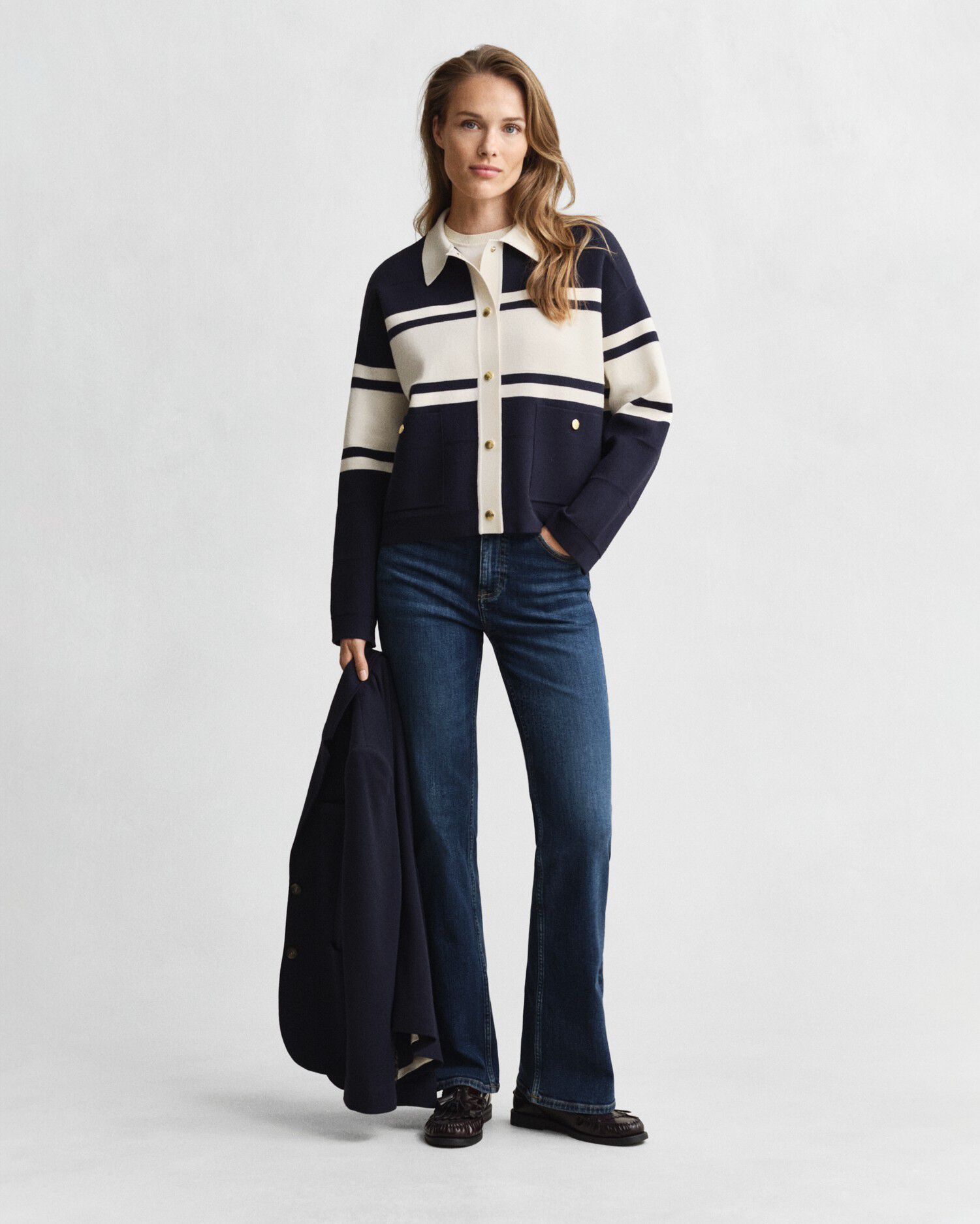 COLOR BLOCKED CARDIGAN