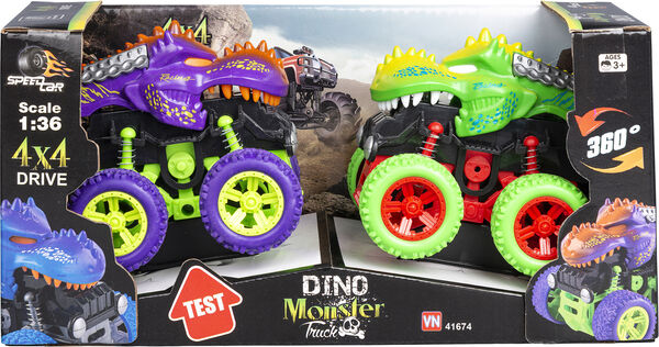 2-PAK DINO MONSTER TRUCK