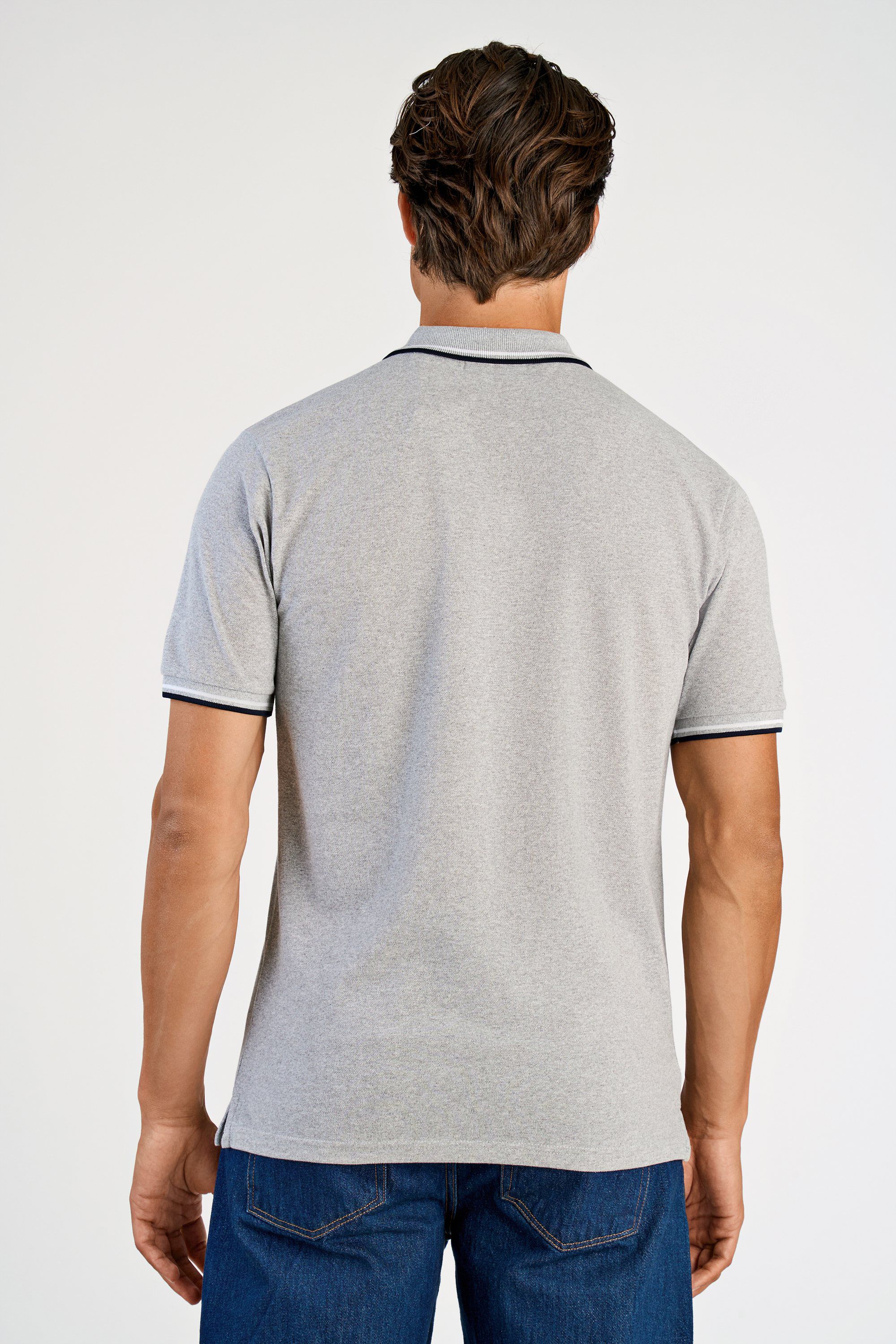 Polo shirt with zip recycled