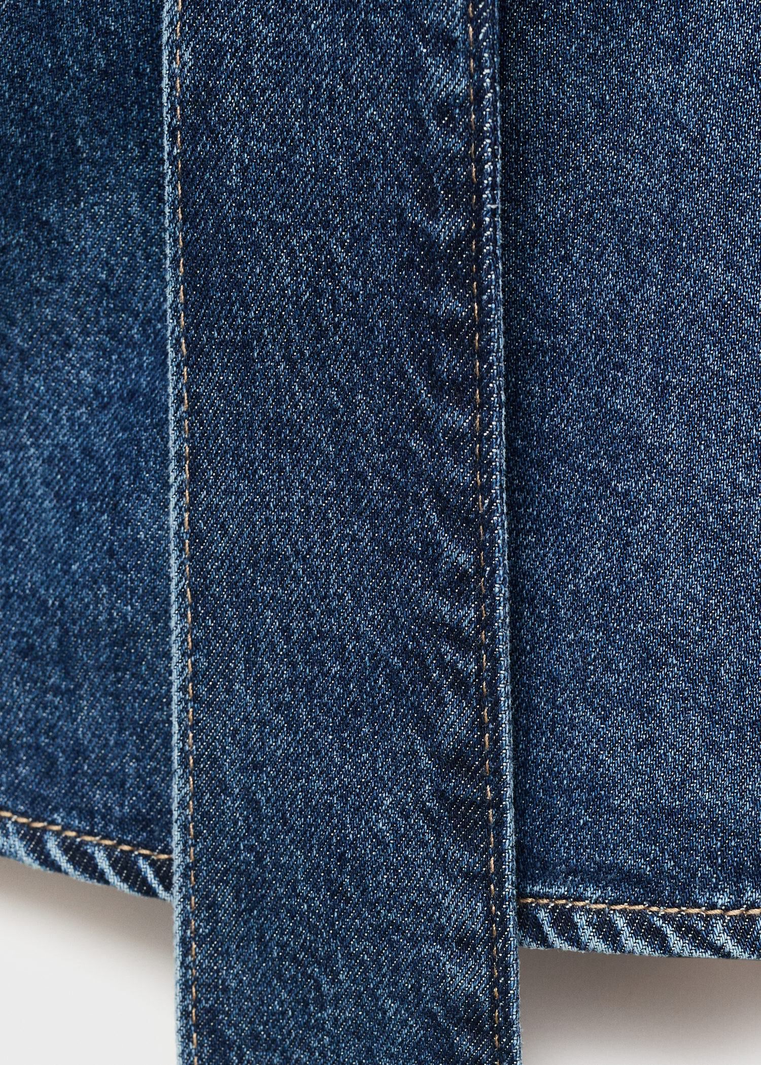 Denim shirt with bow