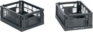 HAY Colour Crate Mini-Set of 2-Charcoal