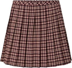 PCALYSSA MW CHEKED PLEATED SKIRT