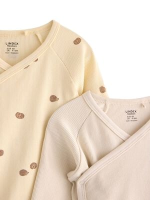 Ribbed wrap bodysuits in soft and s